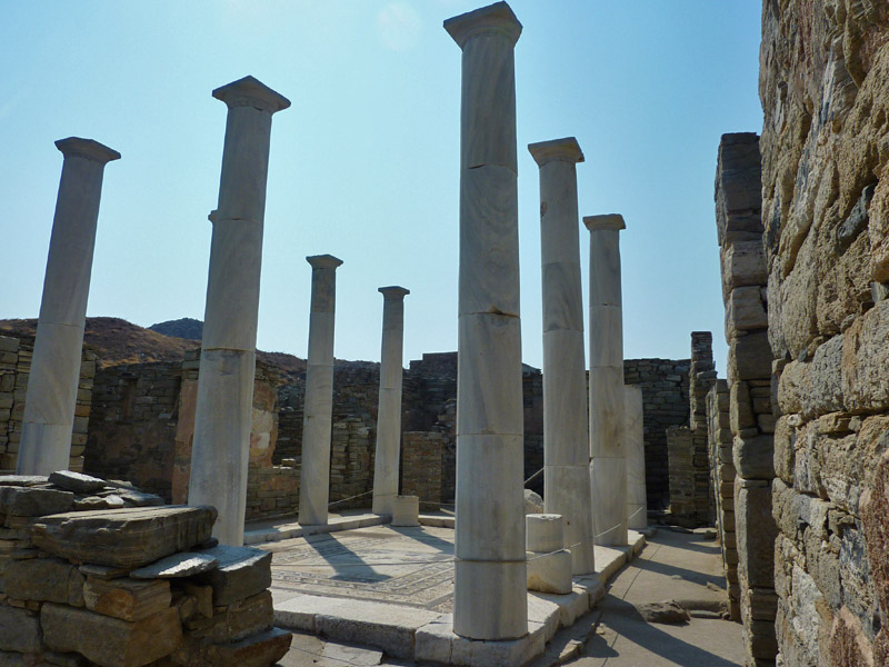 Site archéologique de Délos au large de Mykonos