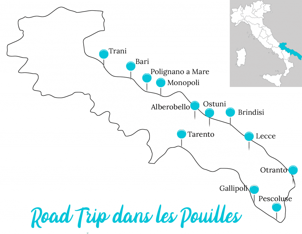 Road trip dans les Pouilles itinéraire