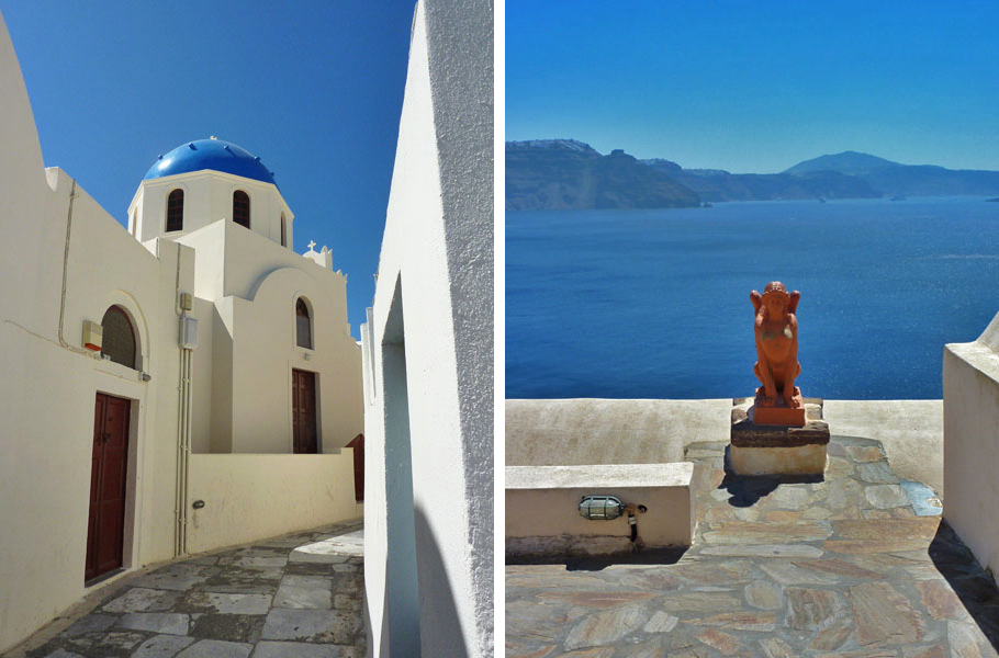 Dans les ruelles d'Oia