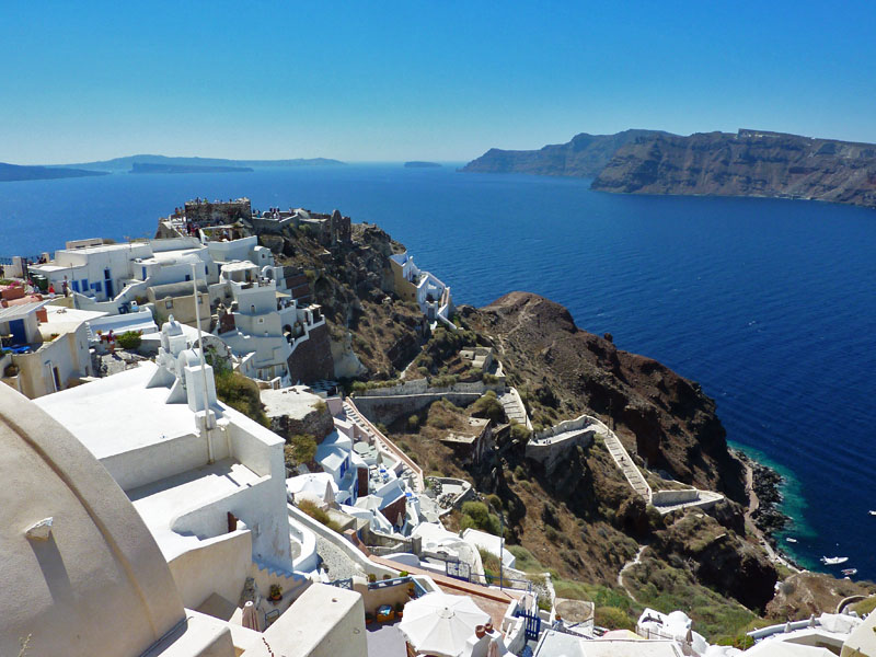 Vue sur la caldeira d'Oia