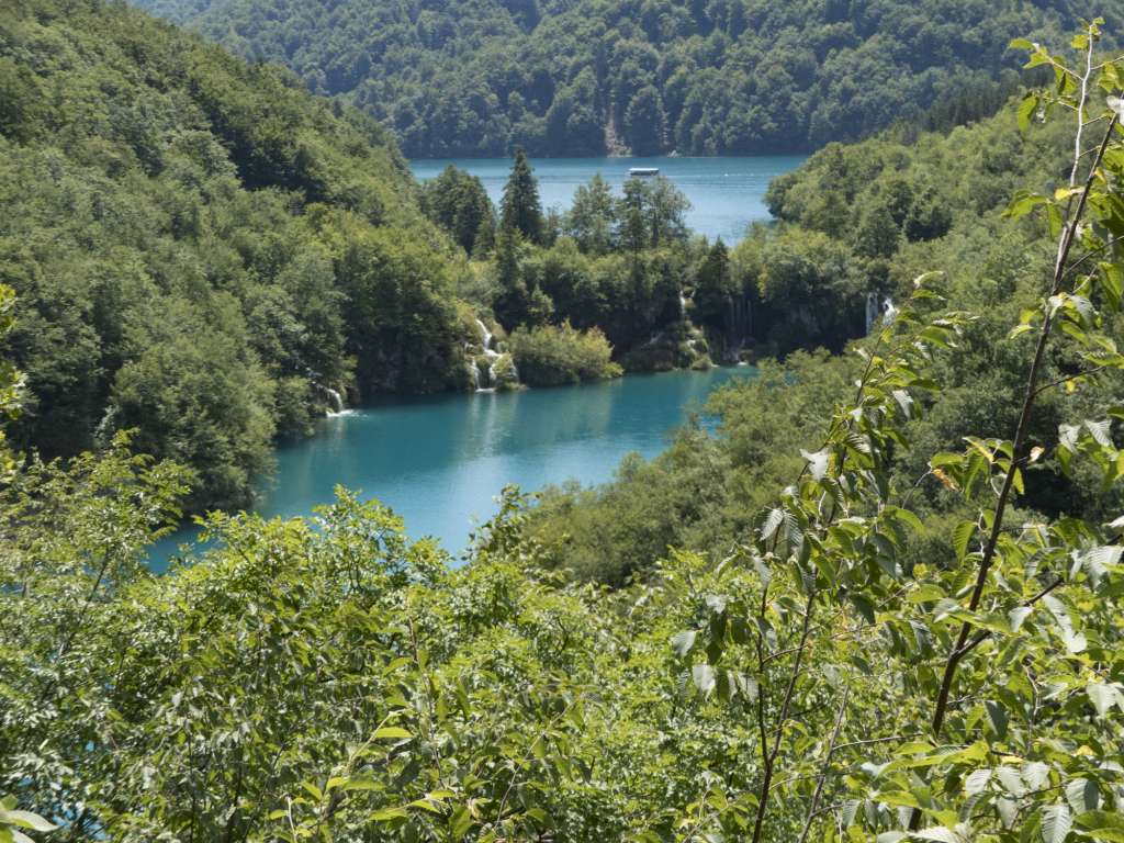 Vue sur le parc national de Plitvice en Croatie
