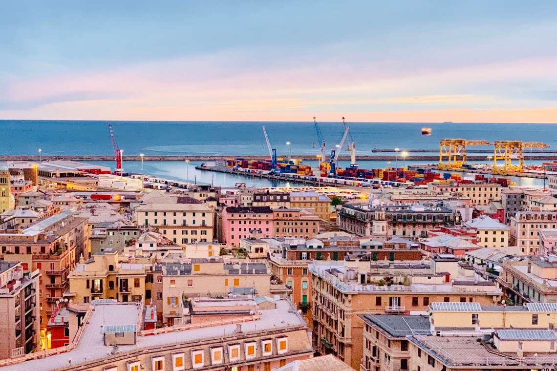 Vue sur la ville de Gênes