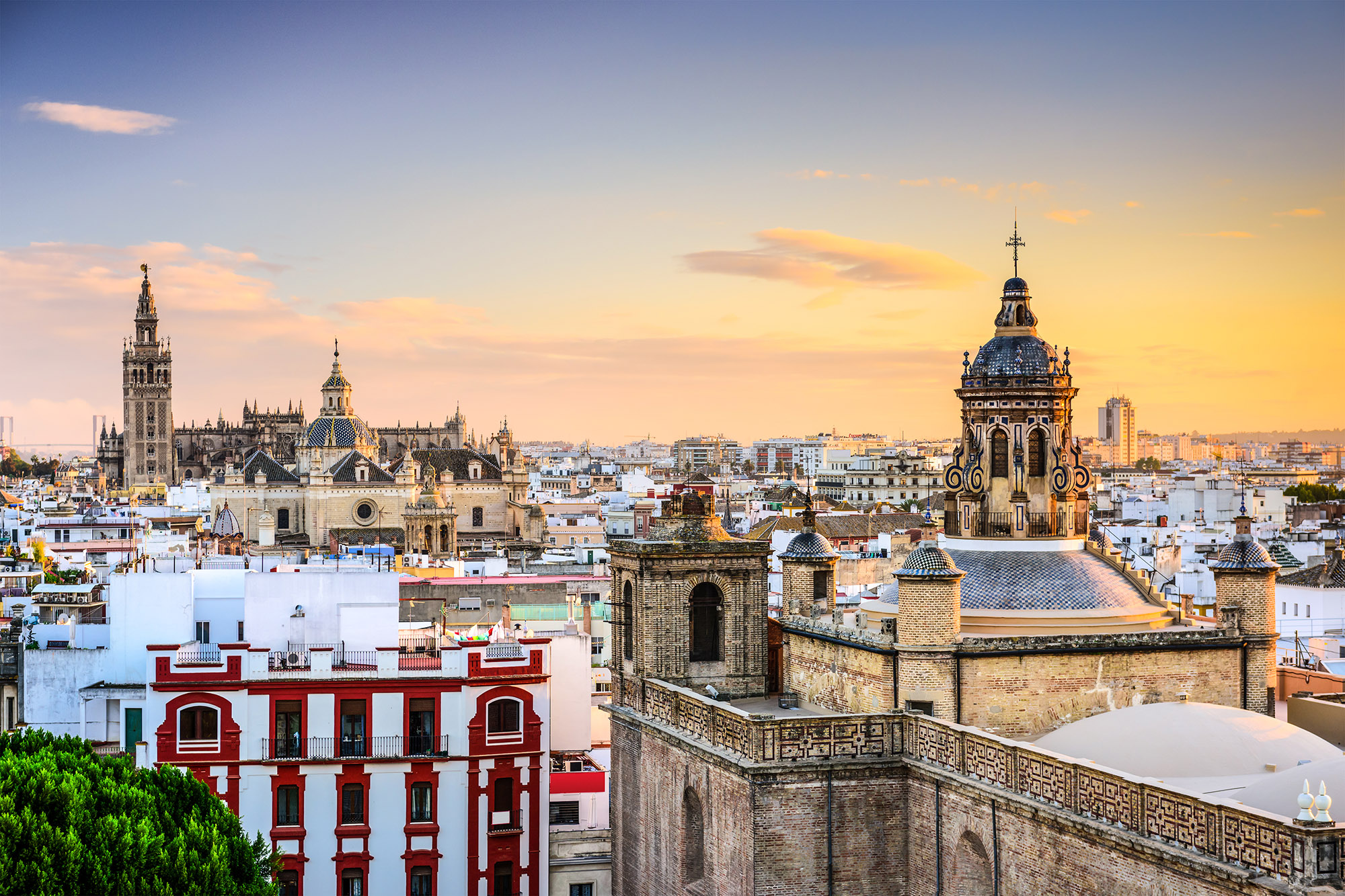 Visiter Séville sans voiture : vue sur la ville