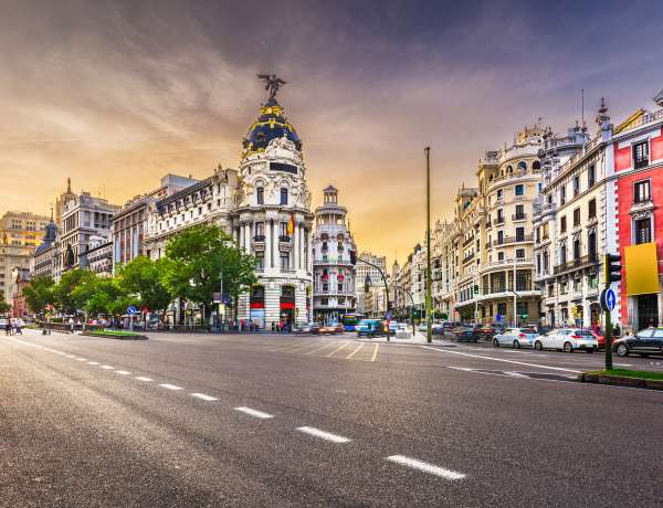 Visiter Madrid en 3 jours : Vue sur Gran Via